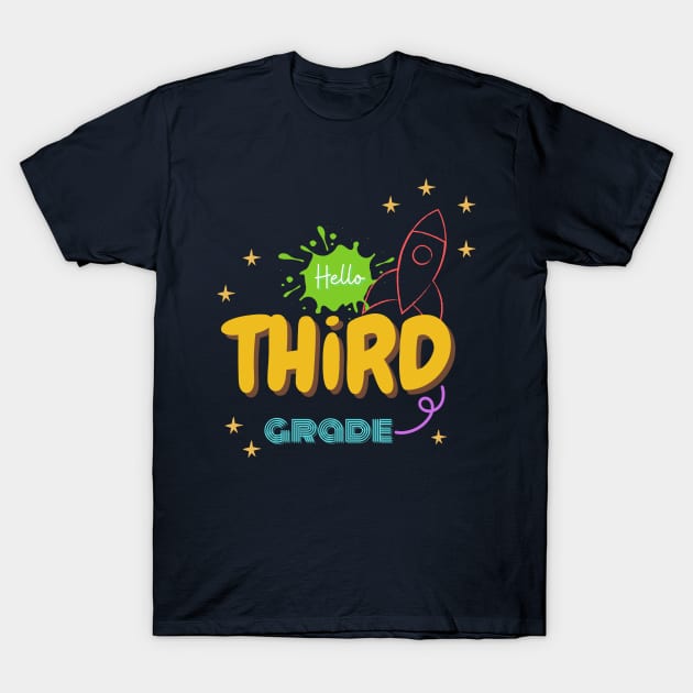 hello Third Grade Teacher Team T-Shirt by GROOVYUnit